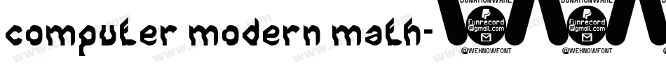 computer modern math字体转换